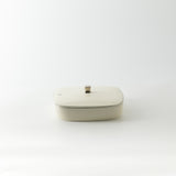 Mirral - Medium Decorative Canister - White & Silver