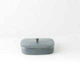 Mirral - Medium Decorative Canister - Dark Blue & Silver
