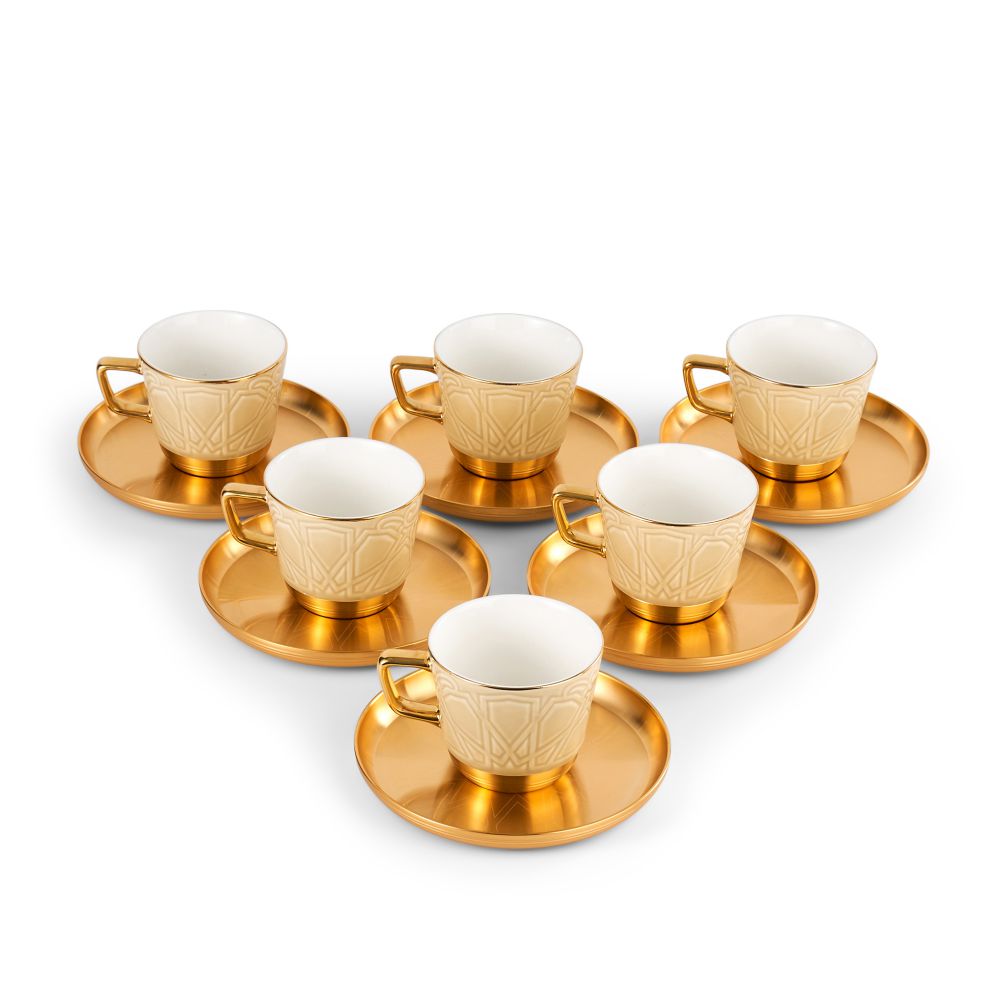 Tea Porcelain Set 12 Pcs From Majlis - Beige