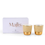 Luxury Majlis - Tazas de café expreso (juego de 2) - Beige brillante