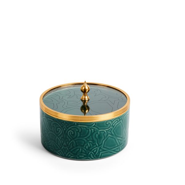 Luxury Majlis - Large Canister - Green & Gold