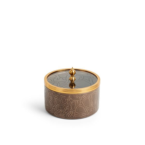 Luxury Majlis - Medium Canister - Brown & Gold