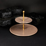 Luxury Majlis - 2-Tier Serving Platter - Brown & Gold