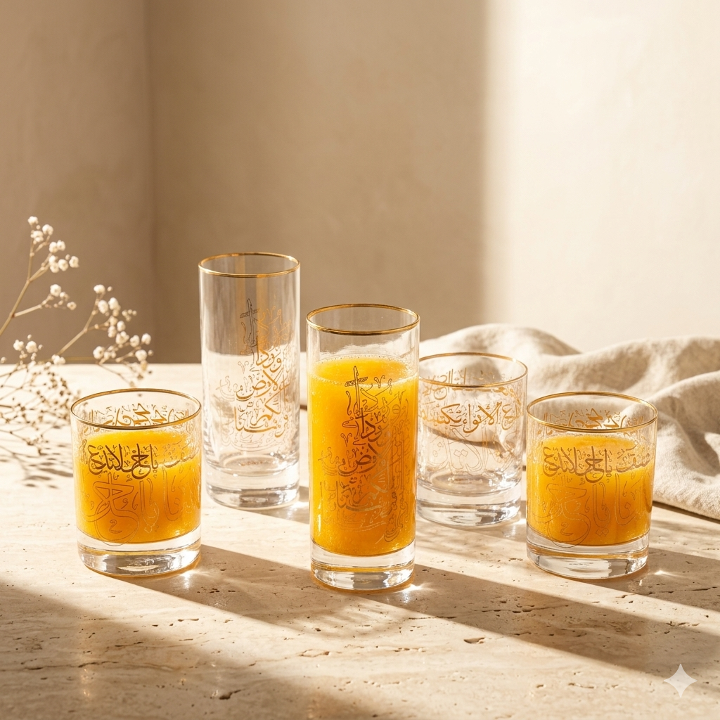 The Luxe Glassware Set – Gold
