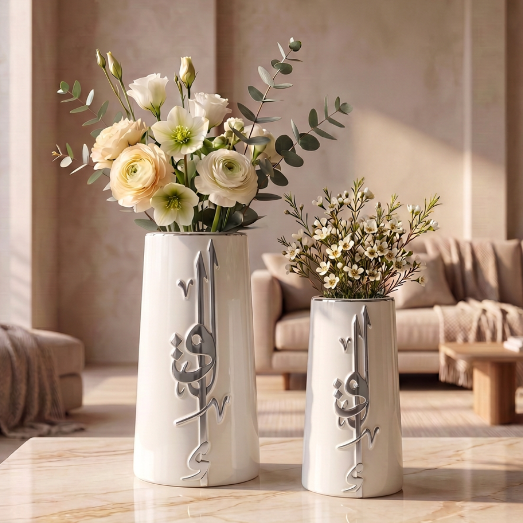 Bundle- Liqa'a Harmony Set in Pearl White & Silver