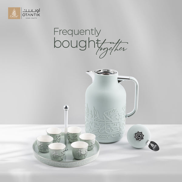 Jiwar Coffee Time Set – Mint green & Silver – Otantik Home