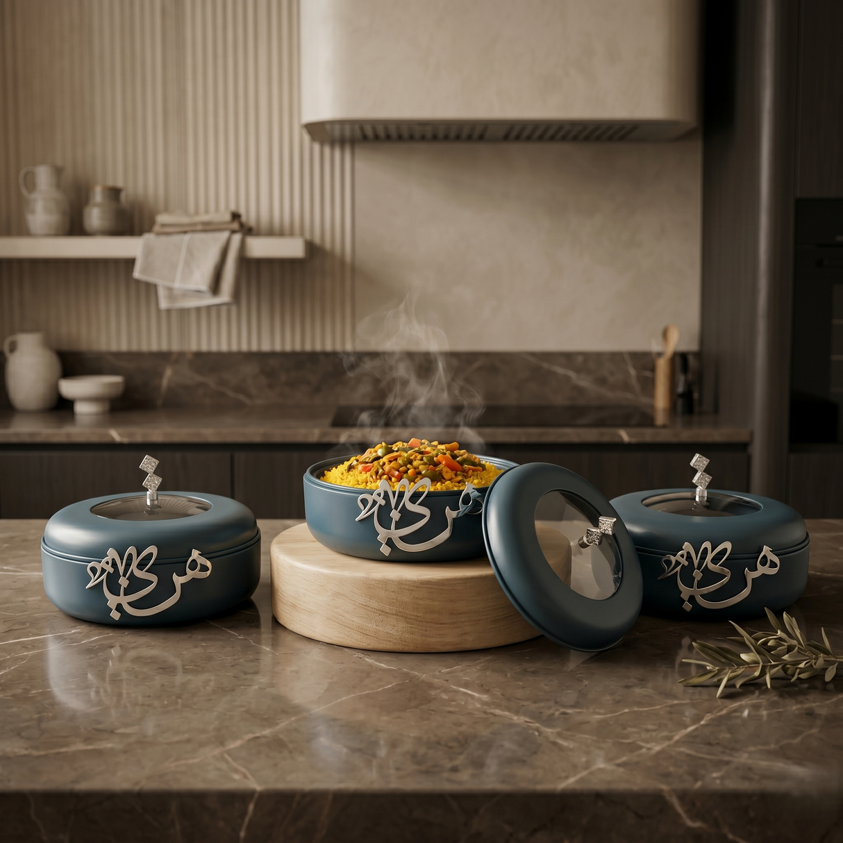 The Buffet Hosting Trio – Dark Blue & Silver