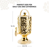 Diwan - Dispensador de bebidas de 3 litros - Marfil y oro