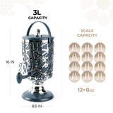 Diwan - 3 Liters Cold Beverage Dispenser - Dark Blue & Silver