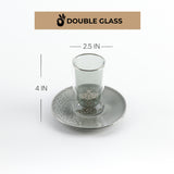 Naqsh - Tea Set (19-Pc) - Grey & Silver