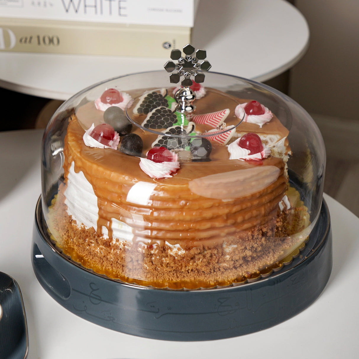 Mirral - Cake Set (9-Pc) - Dark Blue & Silver