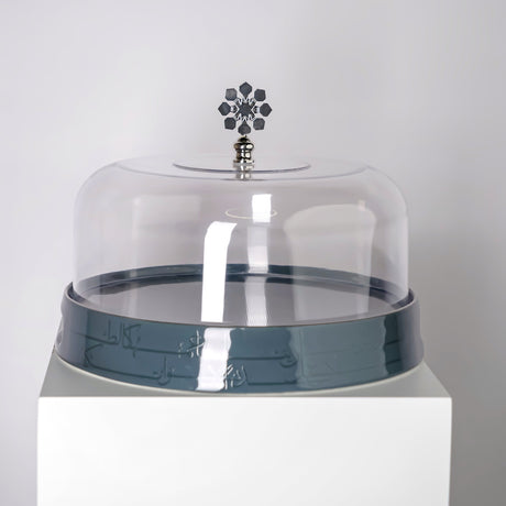 Mirral - Cake Set (9-Pc) - Dark Blue & Silver