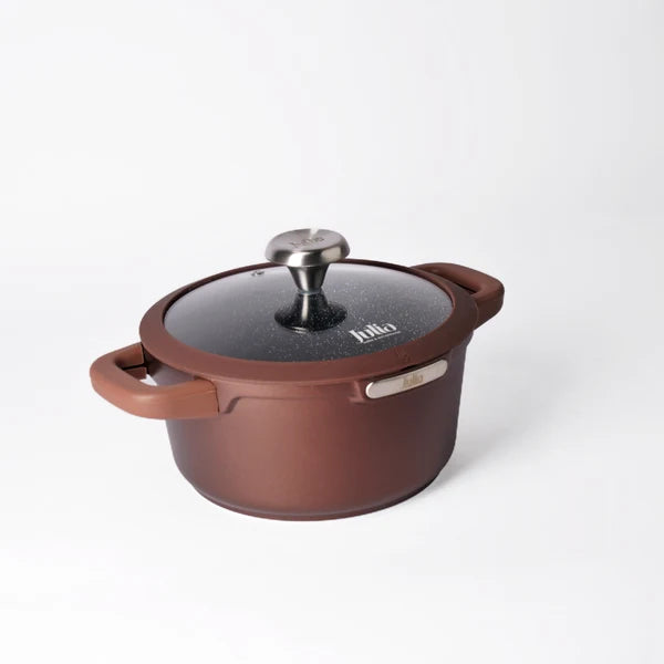 Julia Elite Mocha 8-Piece Nonstick Cookware Set – Mocha
