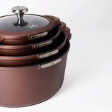 Julia Elite Mocha 8-Piece Nonstick Cookware Set – Mocha