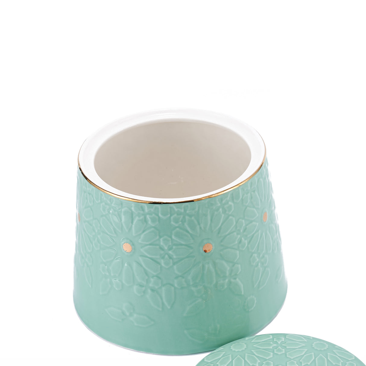 Ikram- Small Choclate Jar -Teal