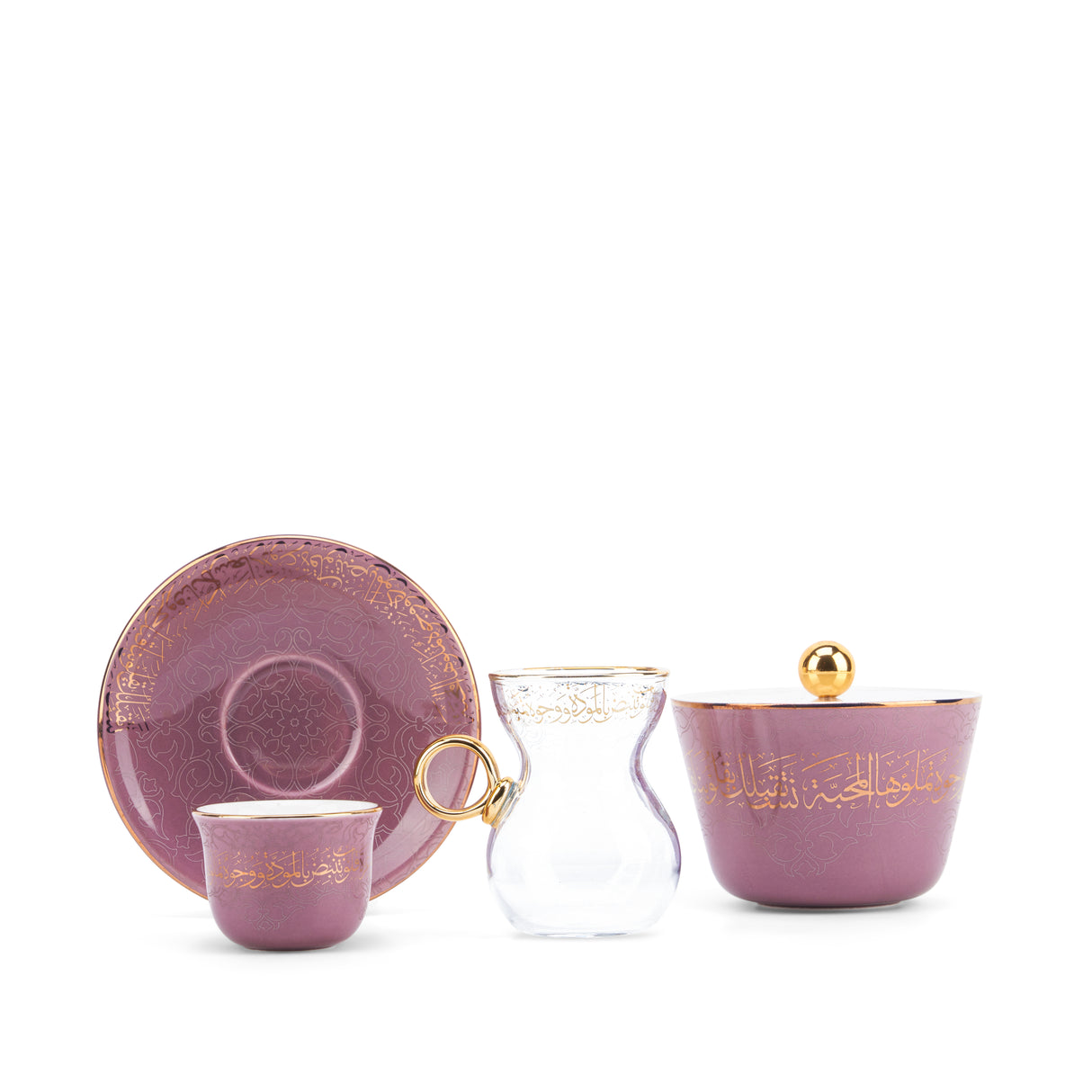 Elegant Joud- Tea Set (Set of 19) -Purple