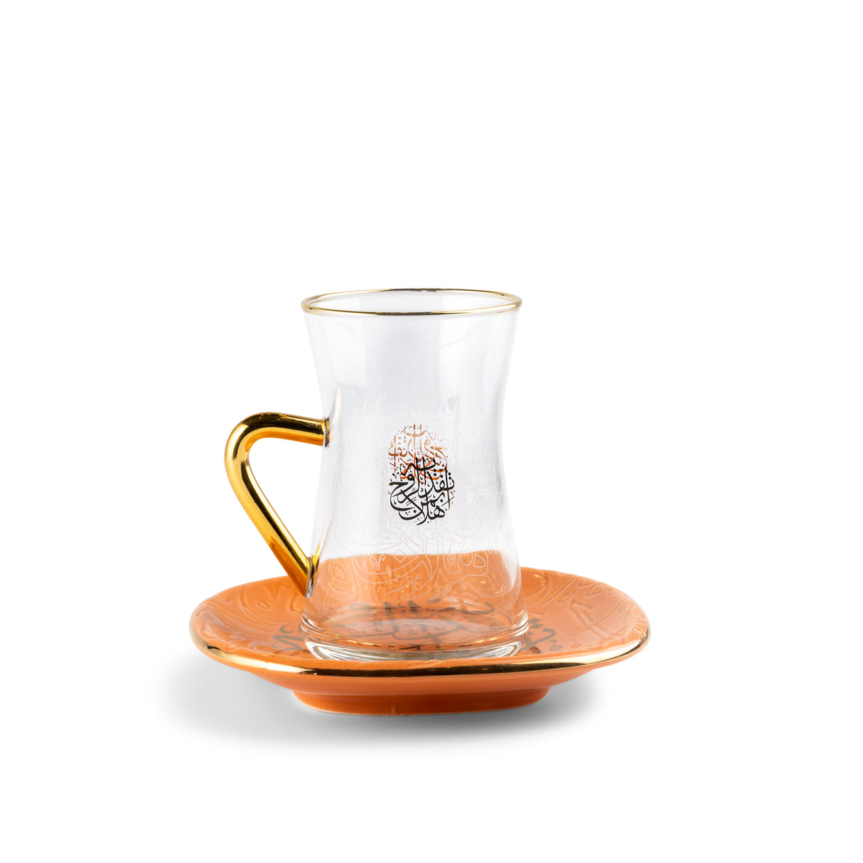 Zuwar - Tea Set, Set Of 12- Orange