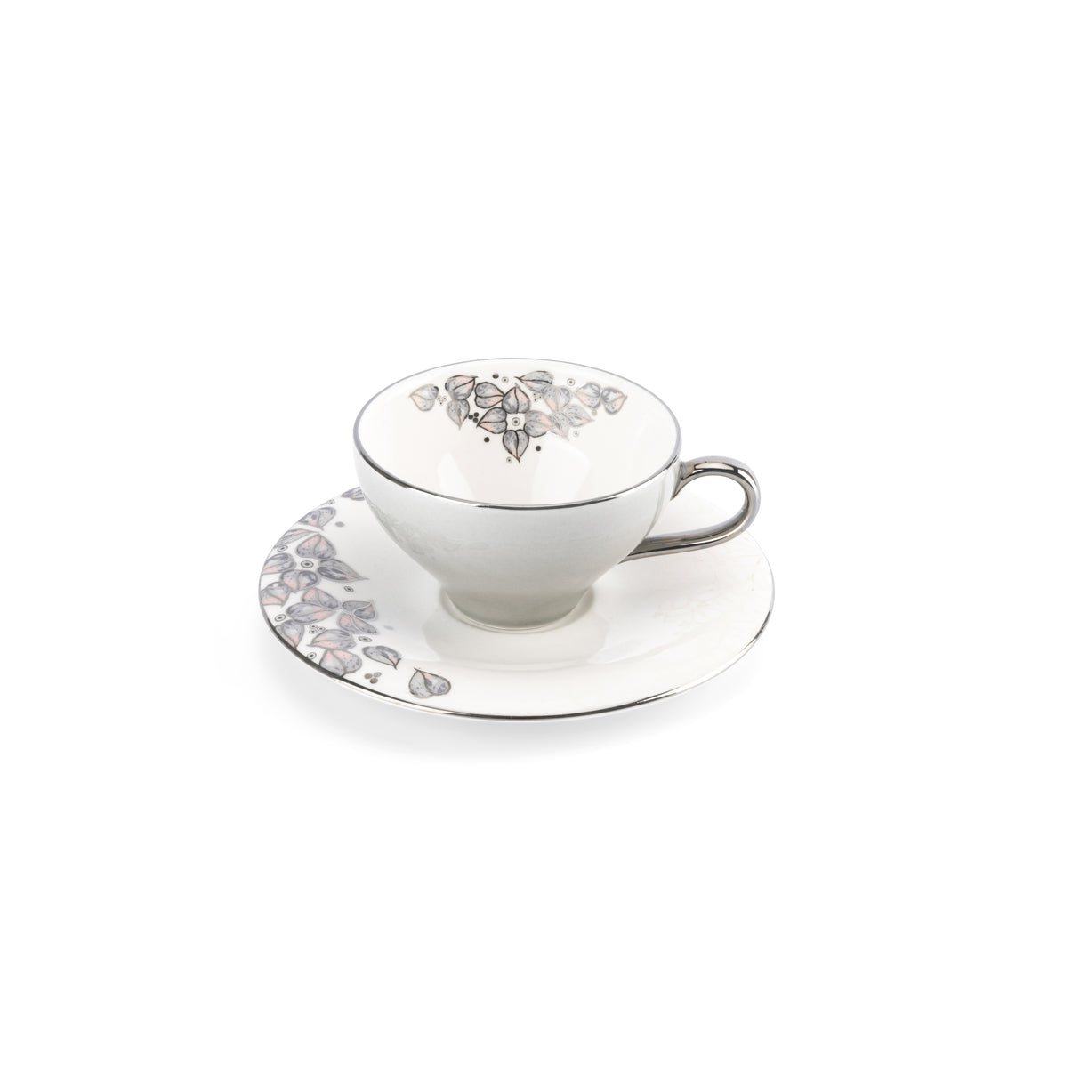 Lila elegante - Tazas de café espresso/turco- Gris y plata