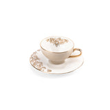 Lila elegante - Tazas de café espresso/turco- Beige y dorado