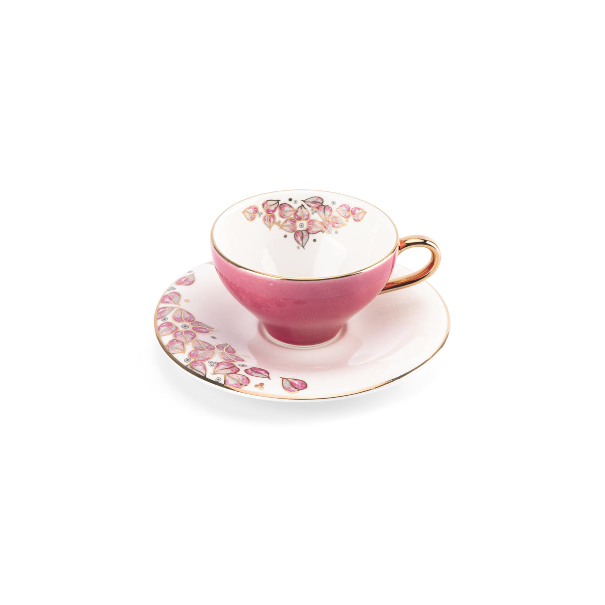 Lila elegante - Tazas de café espresso/turco- Rosa y oro