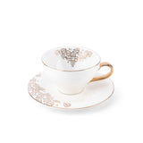 Stylish Lilac - Cappuccino Cups- Snow White & Gold