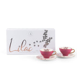 Lila elegante - Tazas de capuchino - Rosa y dorado