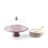 Stylish Lilac -  Cake Set (Set of 9) - Purple & Gold