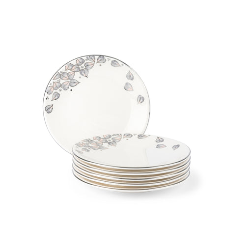 Stylish Lilac - Dessert Serving Plates - Grey & Silver