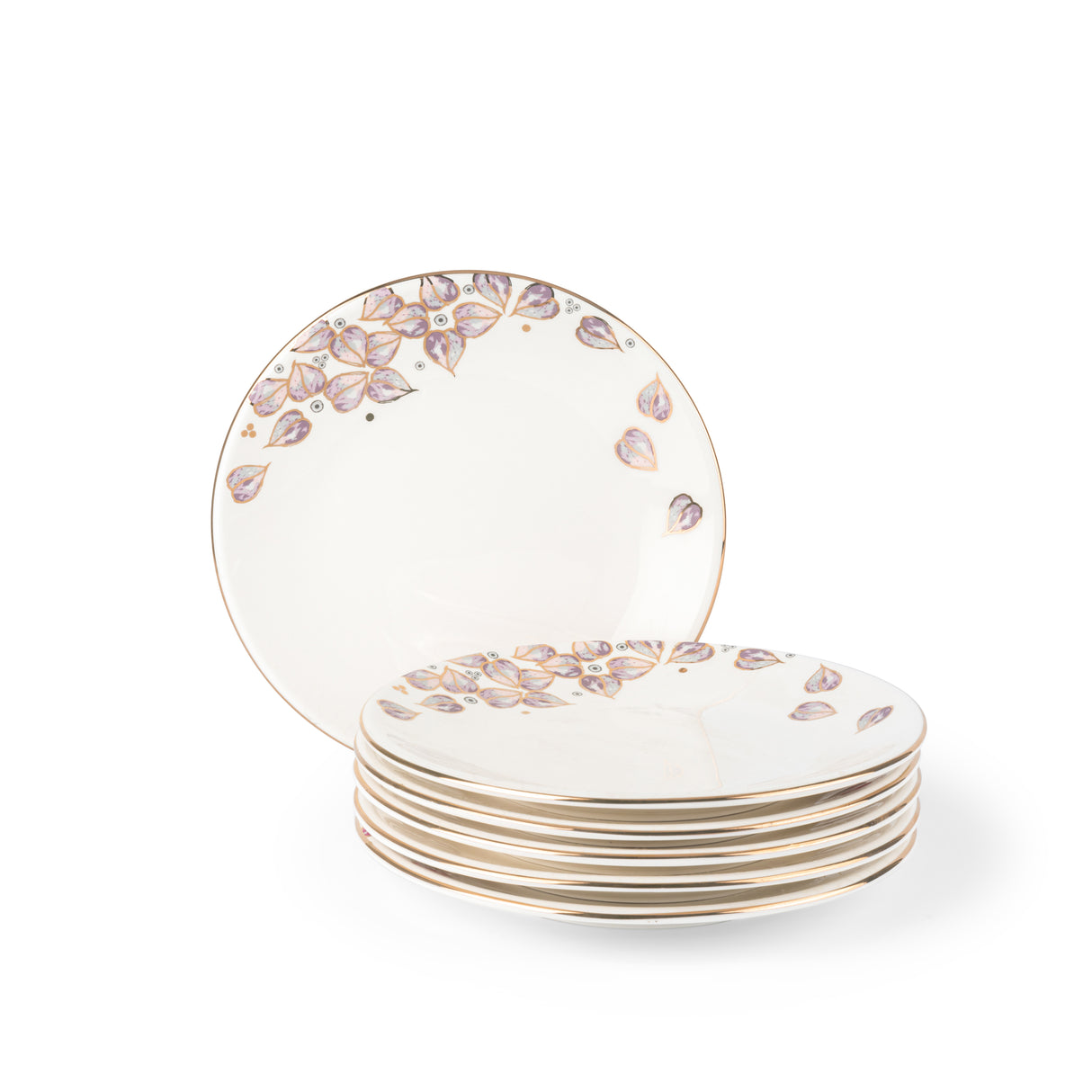 Stylish Lilac - Dessert Serving Plates - Purple & Gold