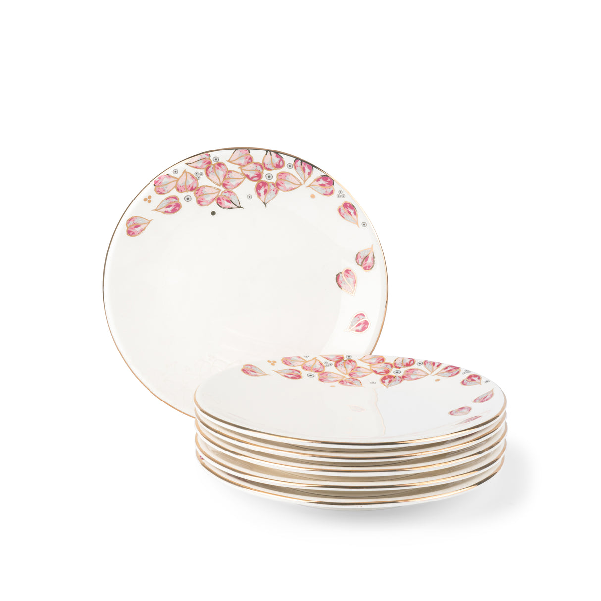 Lila elegante - Platos para servir postre - Rosa y dorado