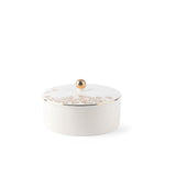 Stylish Lilac - Decorative Small Canister/Server - Snow White & Gold