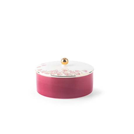 Stylish Lilac - Decorative Small Canister/Server - Pink & Gold