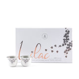 Elegante lila - Juego de café árabe (12 piezas) - Gris y plateado