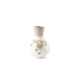 Stylish Lilac - Small Decorative Vase - Beige & Gold