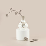 Stylish Lilac - Small Decorative Vase - Beige & Gold