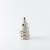 Rosette - Small Candle Holder - Beige & Silver