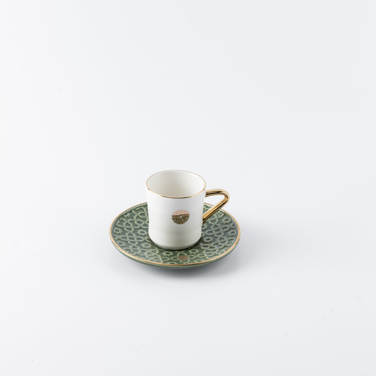 Rosette - Turkish Coffee Set - Green & Gold