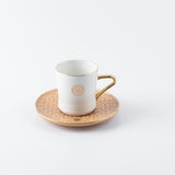 Rosette - Cappuccino Cups - Orange & Gold