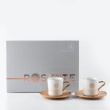 Rosette - Cappuccino Cups - Orange & Gold