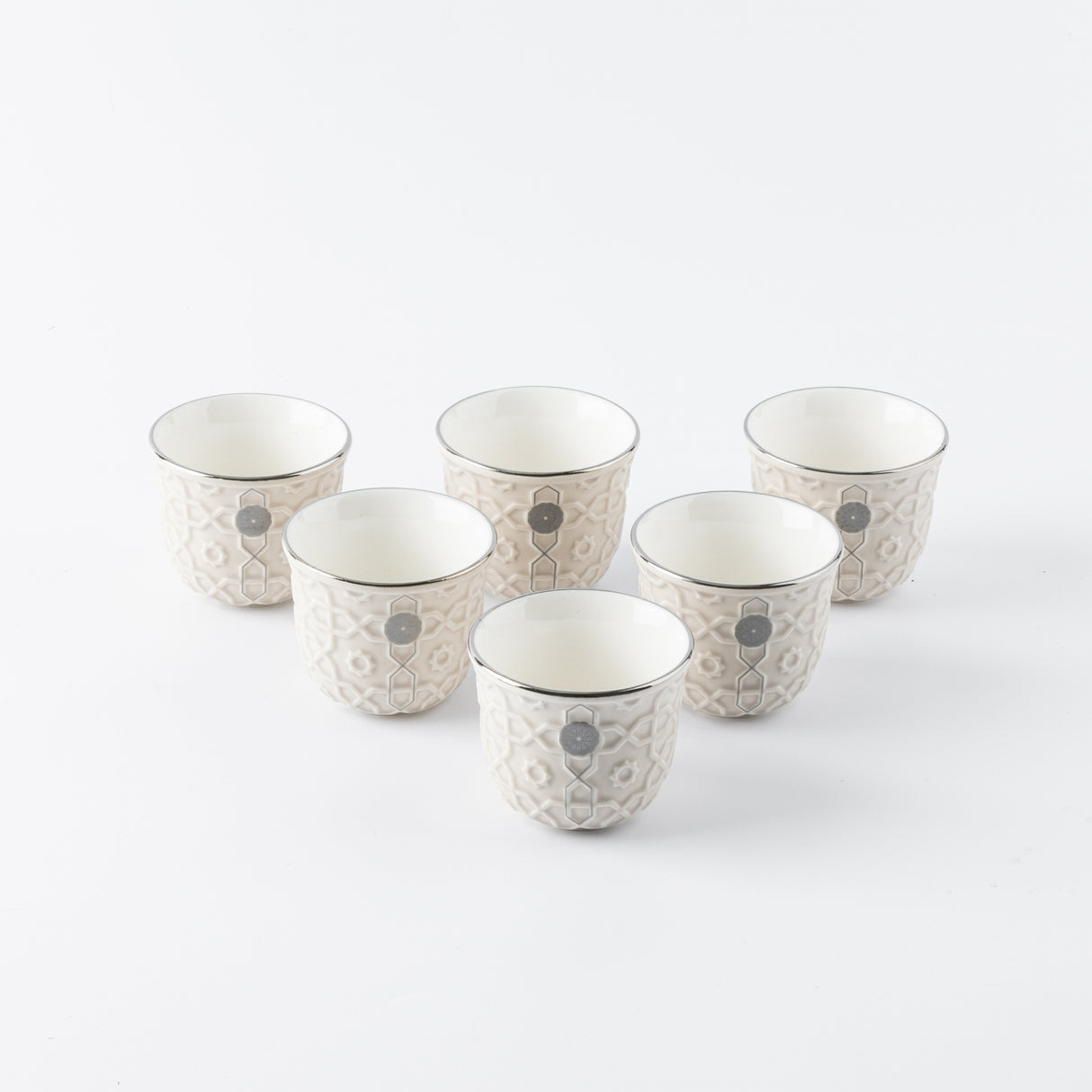 Rosette - Arabic Coffee Set - Beige & Silver