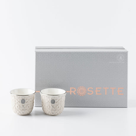 Rosette - Arabic Coffee Set - Beige & Silver