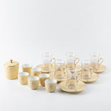 Rosette - Tea Set (19-Pc) - Ivory & Gold