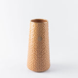 Rosette - Large Decorative Vase - Orange & Gold