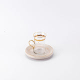 Atheer - Tea Set (12-Pc) - Beige & Gold