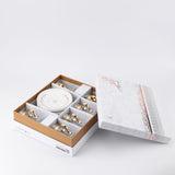 Atheer - Tea Set (12-Pc) - White & Gold