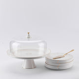 Atheer - Cake Set (9-Pc) - White & Gold