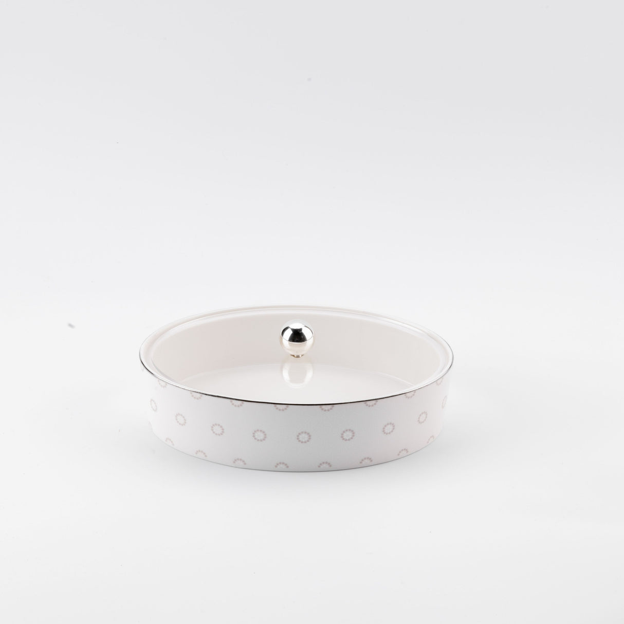 Atheer - Medium Decorative Canister - White & Silver