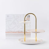 Atheer - 3 Tier Plate - Beige & Gold