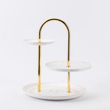 Atheer - 3 Tier Plate - White & Gold