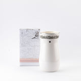 Atheer - Medium Decorative Vase - White & Silver